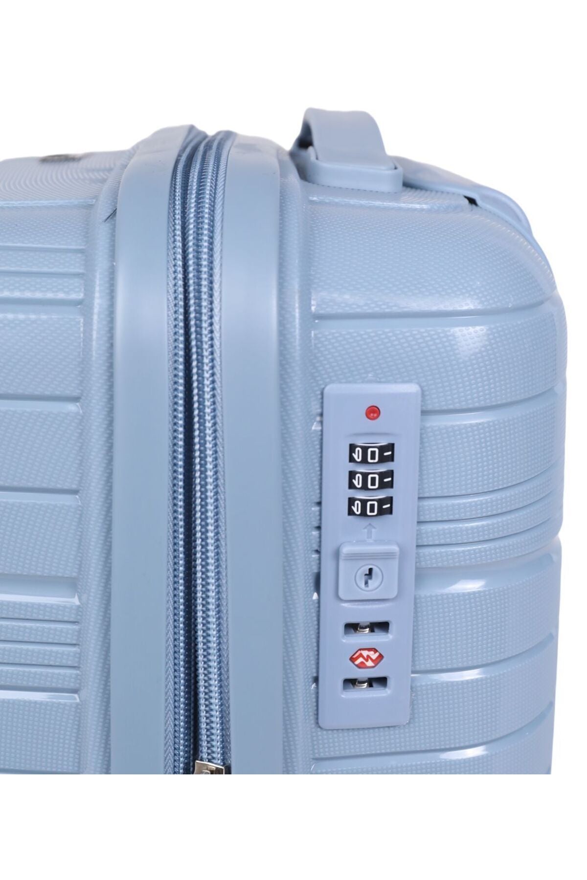 W.O.K 28" Lightweight Hard Shell Cabin Trolley – Polypropylene Luggage With Spinner Wheels & Number Lock – Blue