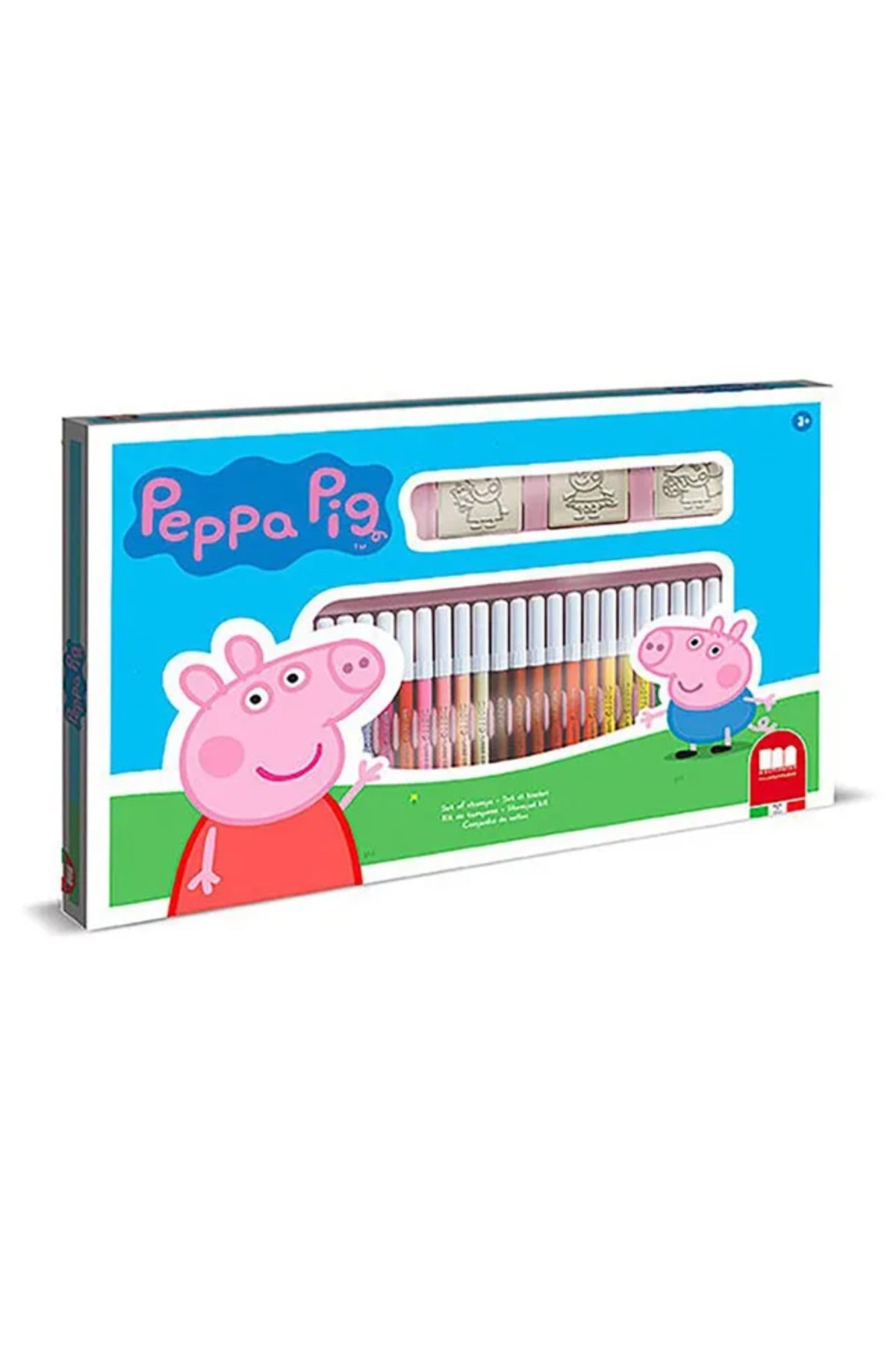 Peppa Pig 36 Felt Tip Pen & Stamp Set with Ink Pad & Coloring Book – Kids Drawing & Coloring Kit – Creative Arts & Crafts Supplies for Children