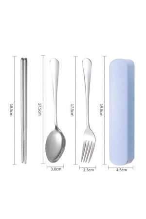 Star Babies Insulated Lunch bag, Sandwich Cutter, fork and spoon set- Blue