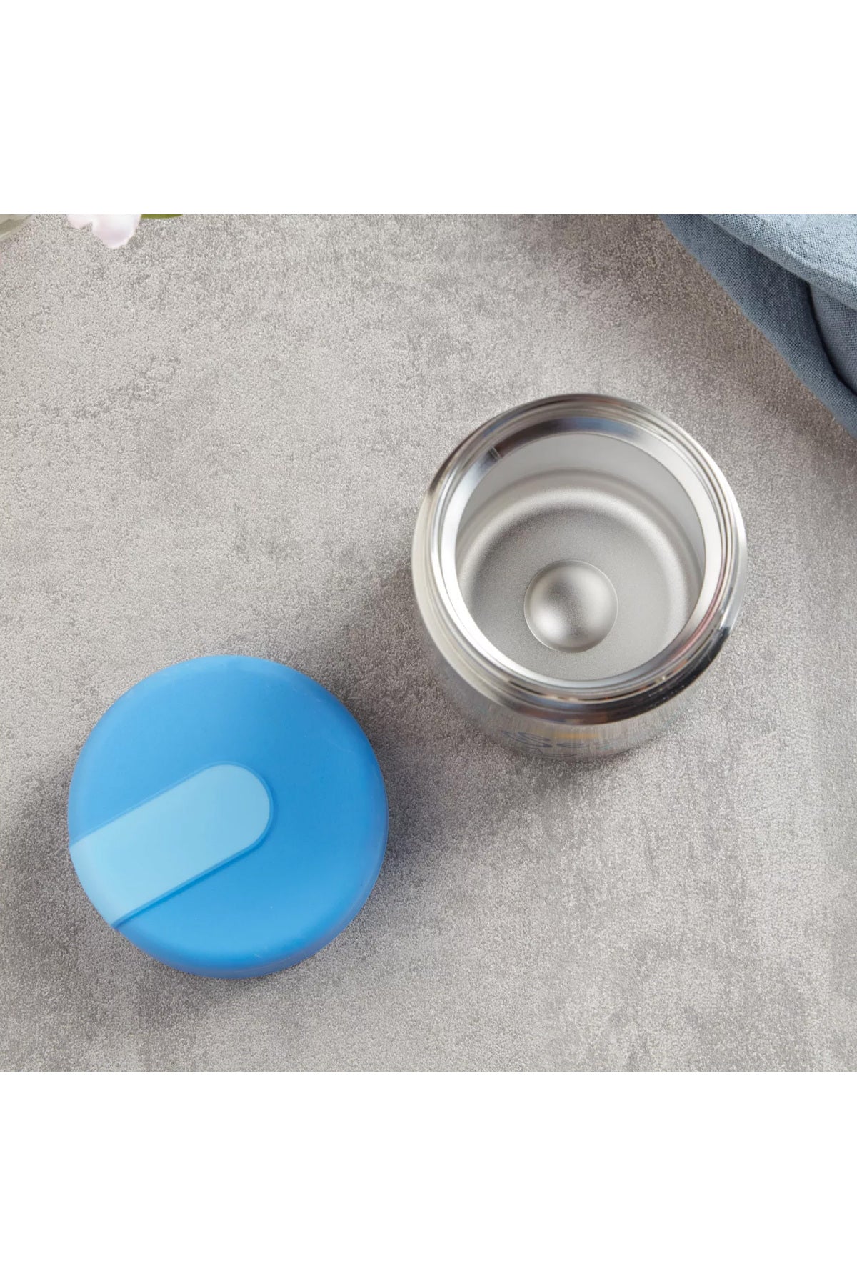 MOON Double Wall SS Food Jar 
10oz 88x88x125mm-Blue