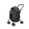 Moon  PawPerch Pet Stroller  Lightweight Foldable | Storage Basket & Waterproof Pad-Grey