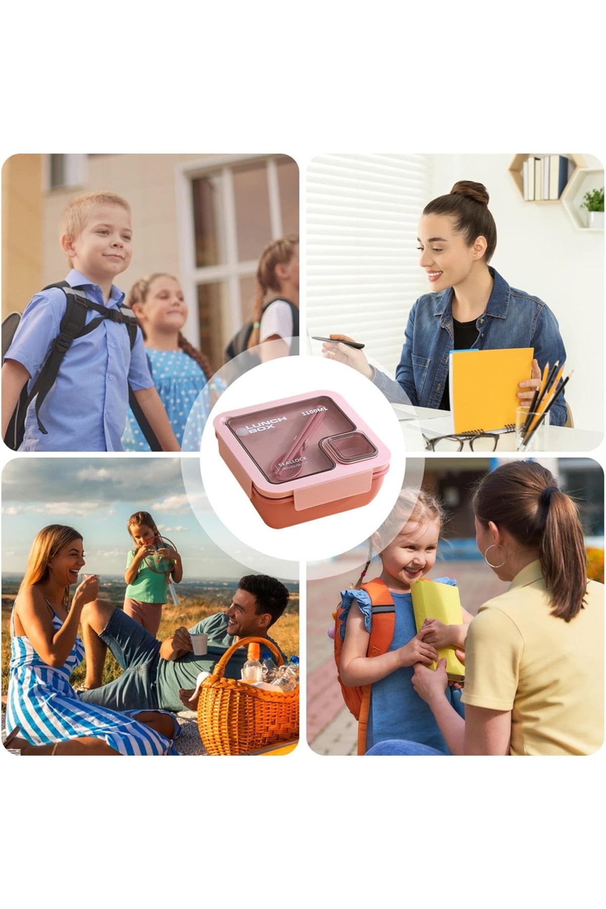 Star Babies 3-in-1 School Lunch Combo – Insulated Lunch Bag, Leak-Proof Bento Lunch Box, and  Stainless Steel Mini Food Jar Set for Kids, Toddlers & School