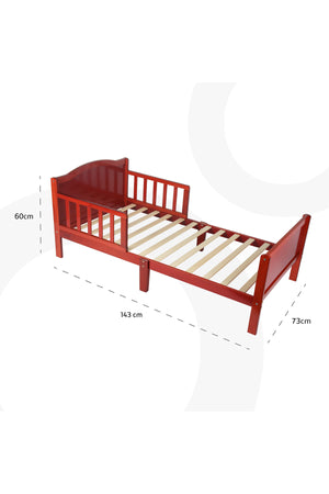 MOON Wooden Toddler Bed(143 x 73 x 60) -Brown