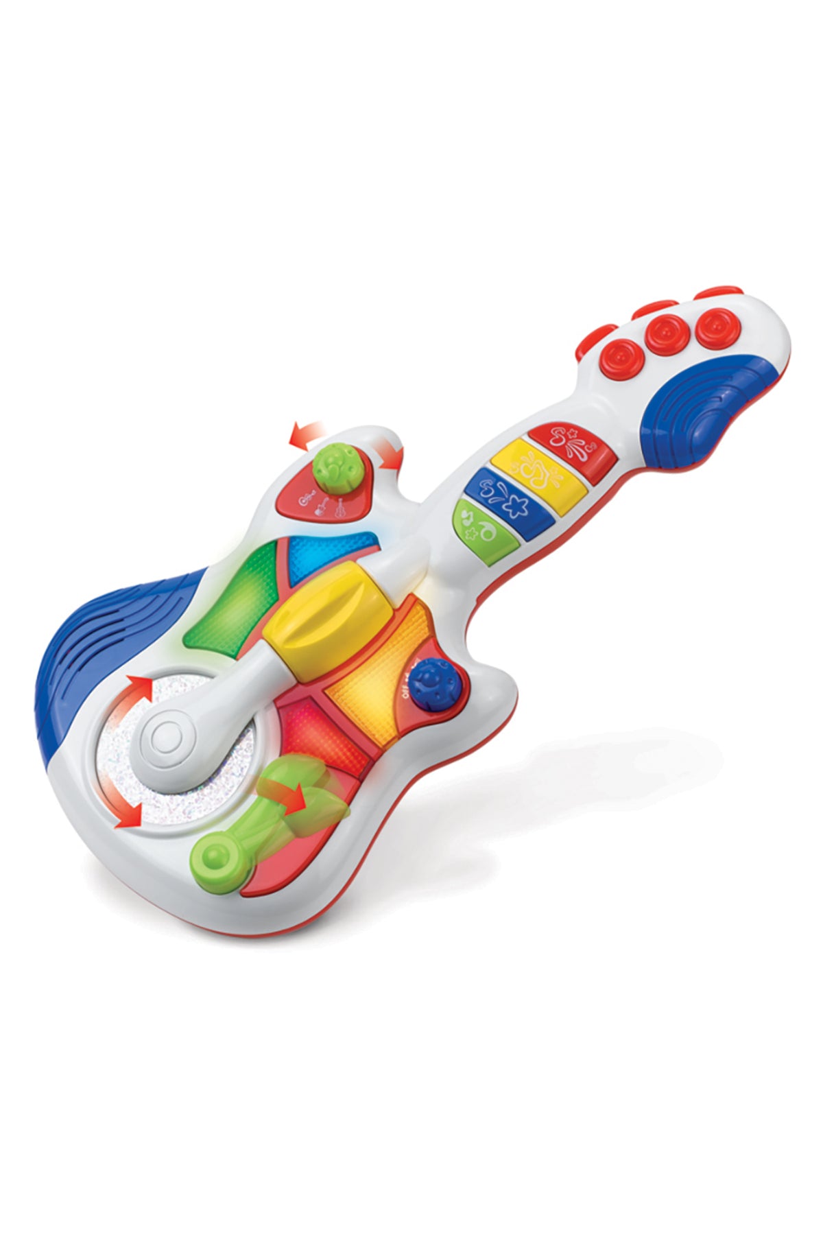 Little Learner My Music Station - Children's Musical Toy, Interactive Toddler Music Station with Rock & Spin Guitar, Jukebox Piano, Bongos Drum, Light-Up Features, Ages 12 Months+
