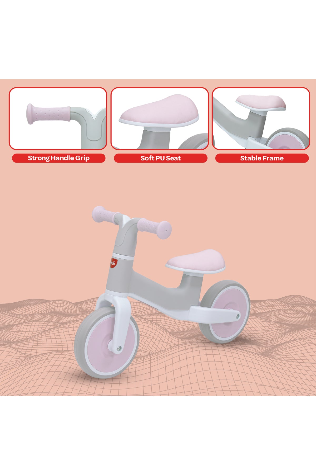 MOON Swift Baby Balance Bike-Pink