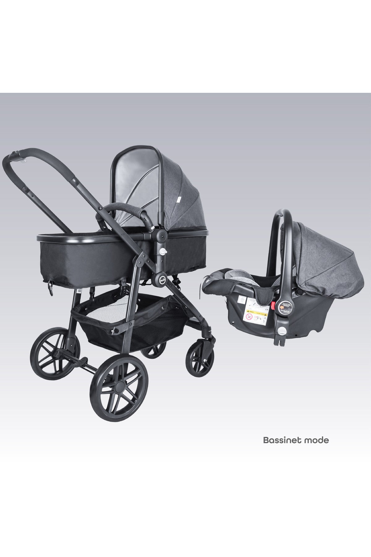 MOON Tres 3 in 1  Travel System - Grey