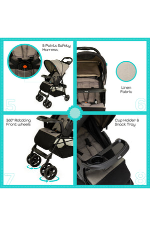 MOON Metro Urban Baby Stroller -Grey