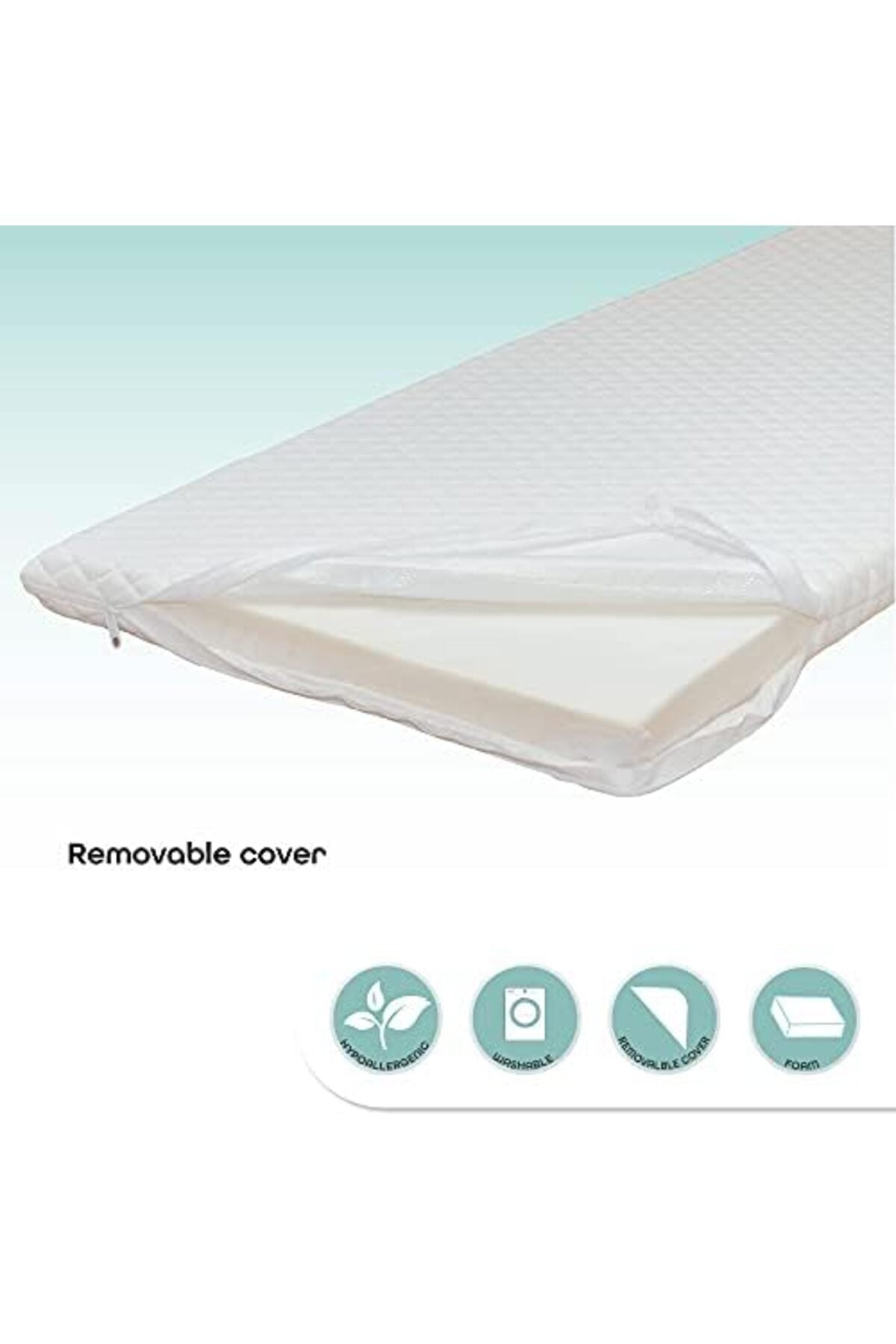 MOON  Baby quilted crib mattress - 0m+, White
