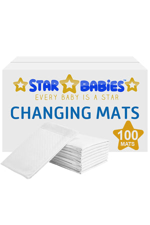 Star Babies White Disposable Changing Mats - Pack of 100