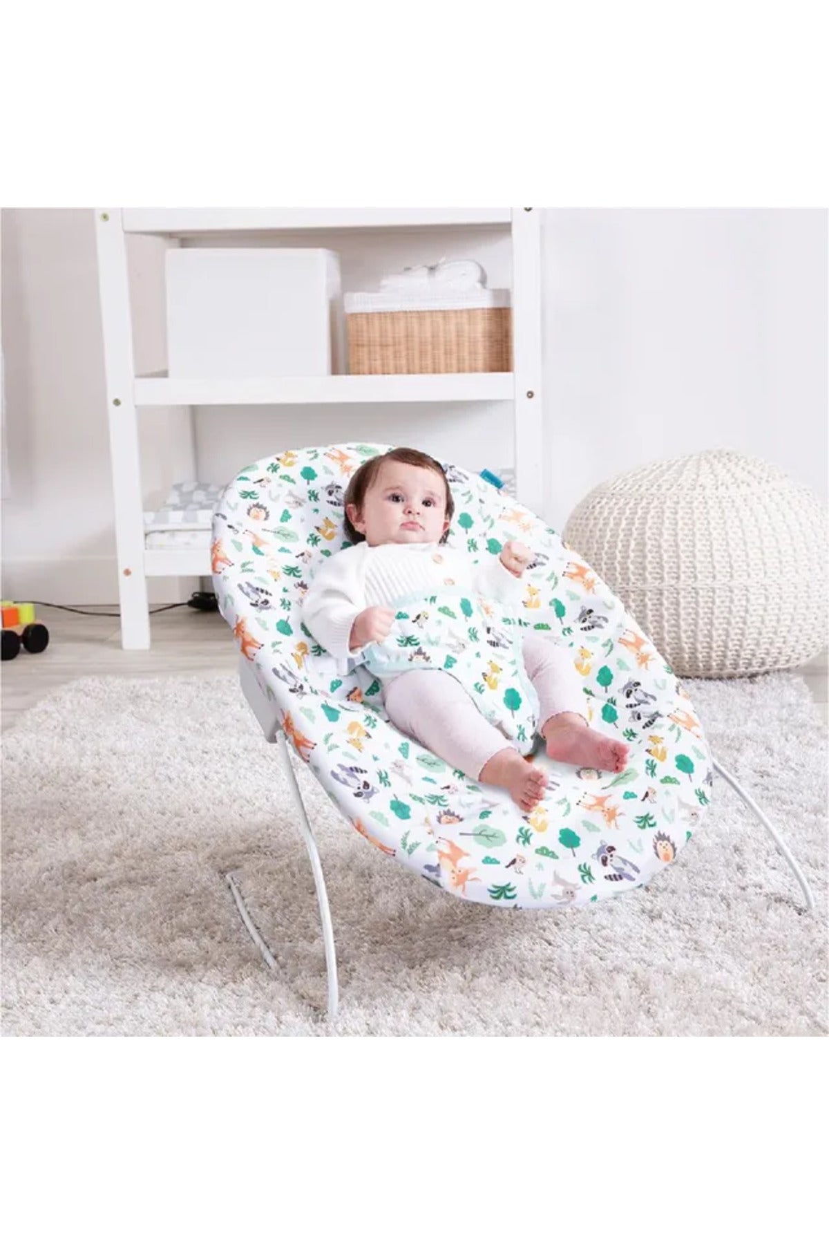 MOON Hop and Lean Bouncer Balance Support Baby Carrier & Crib – 0m+ Infants Baby Swing-Green