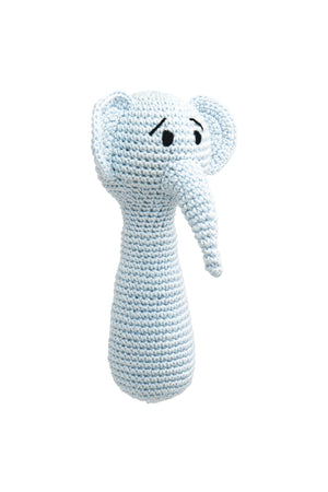 MOON Handcrafted Crochet Knitted Loop Rattle Toy-Elephant