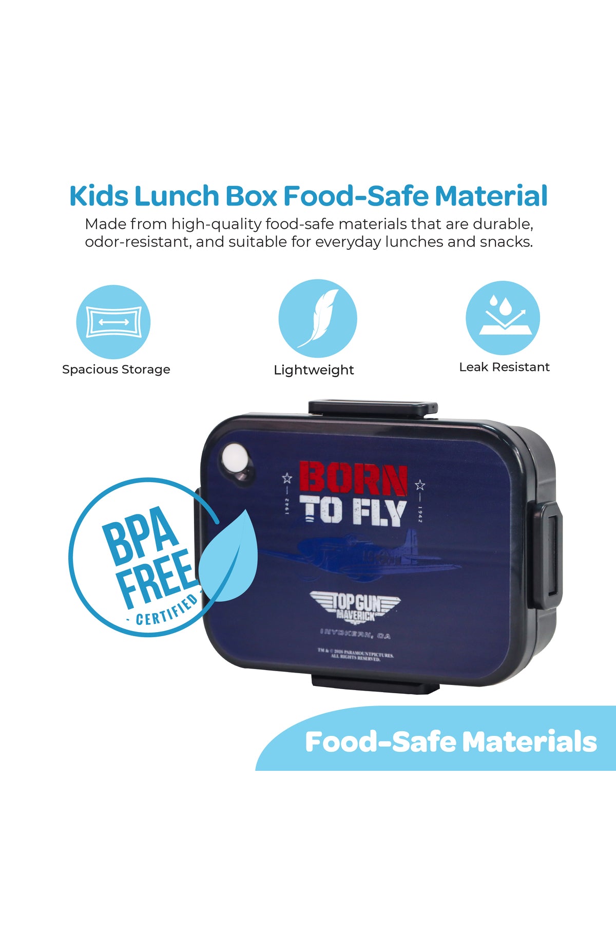 MOON Kids Lunch Box | PP + Stainless Steel Insulated Tiffin Box | Leak-Proof, BPA-Free, Durable School Lunch Box for Boys & Girls | Easy Open Clips | Food Safe Eco-Friendly Kids Meal Box