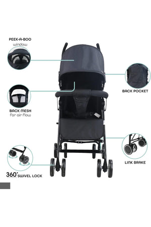 MOON Neo Plus Light Weight Travel Stroller,dark Grey