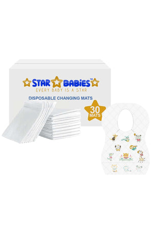 Star Babies - Disposable Changing Mat 30pcs - White