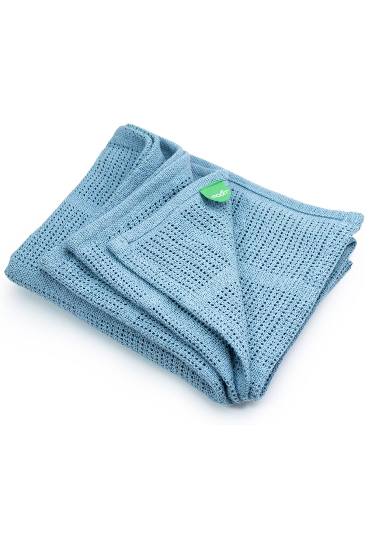 MOON Organic Cellular Blanket 75 X 100 cm – for 0 Months+ -Blue