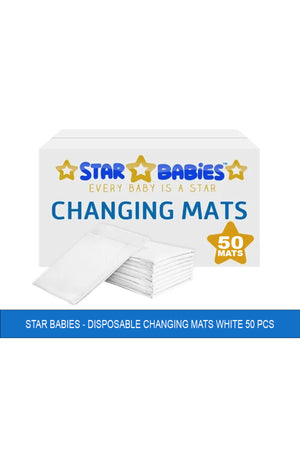 Star Babies Disposable Changing Mat Pack of 50 - White
