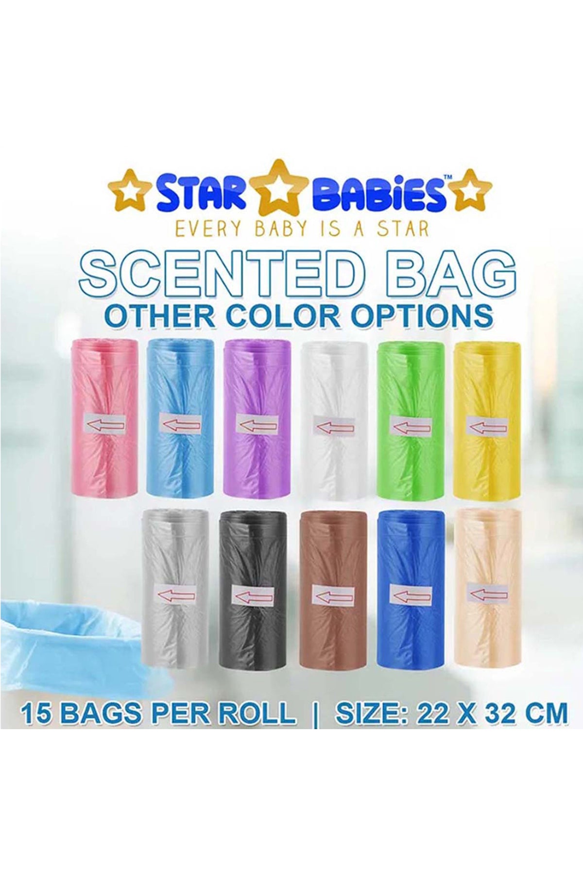 Star Babies Scented Bags With Dispenser - Rainbow