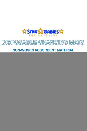 Star Babies - Disposable Changing mats (45x60cm) Large, Pack of 180 - Blue/White