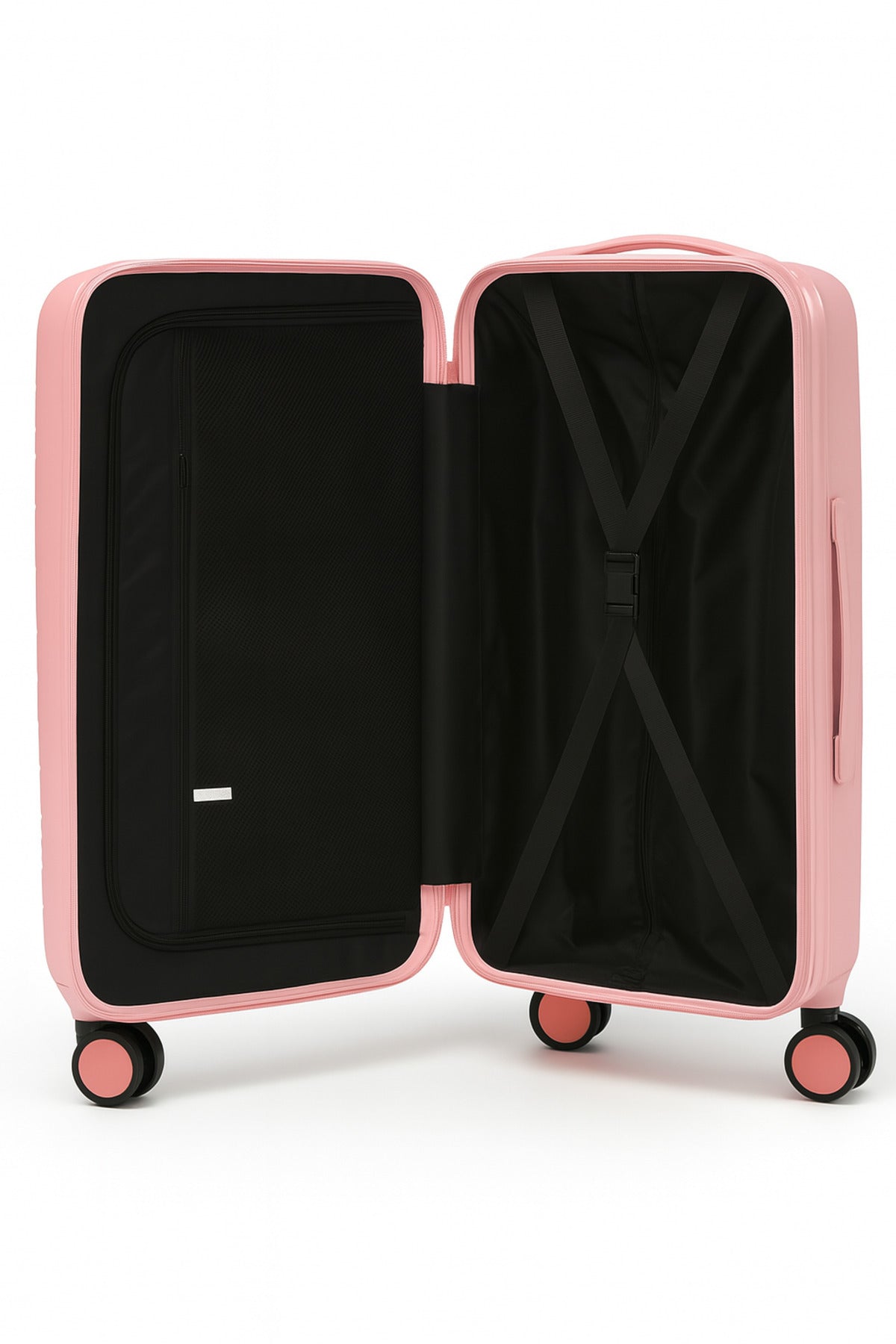W.O.K 3-Piece Hard Shell Luggage Set – 20", 24", 28" Spinner Trolleys With Number Lock – Rose Gold
