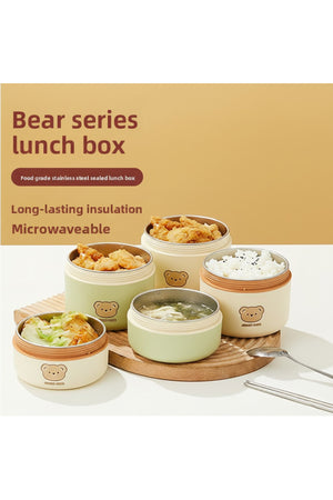 Star Babies Portable 304 Stainless Steel ,Microwave Safe Insulated Lunch Box /Food jar 400ml.