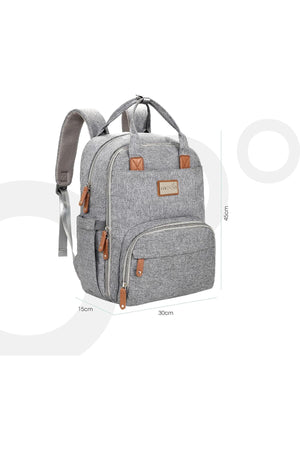 MOON NUTRA Diaper Backpack - Grey Melange