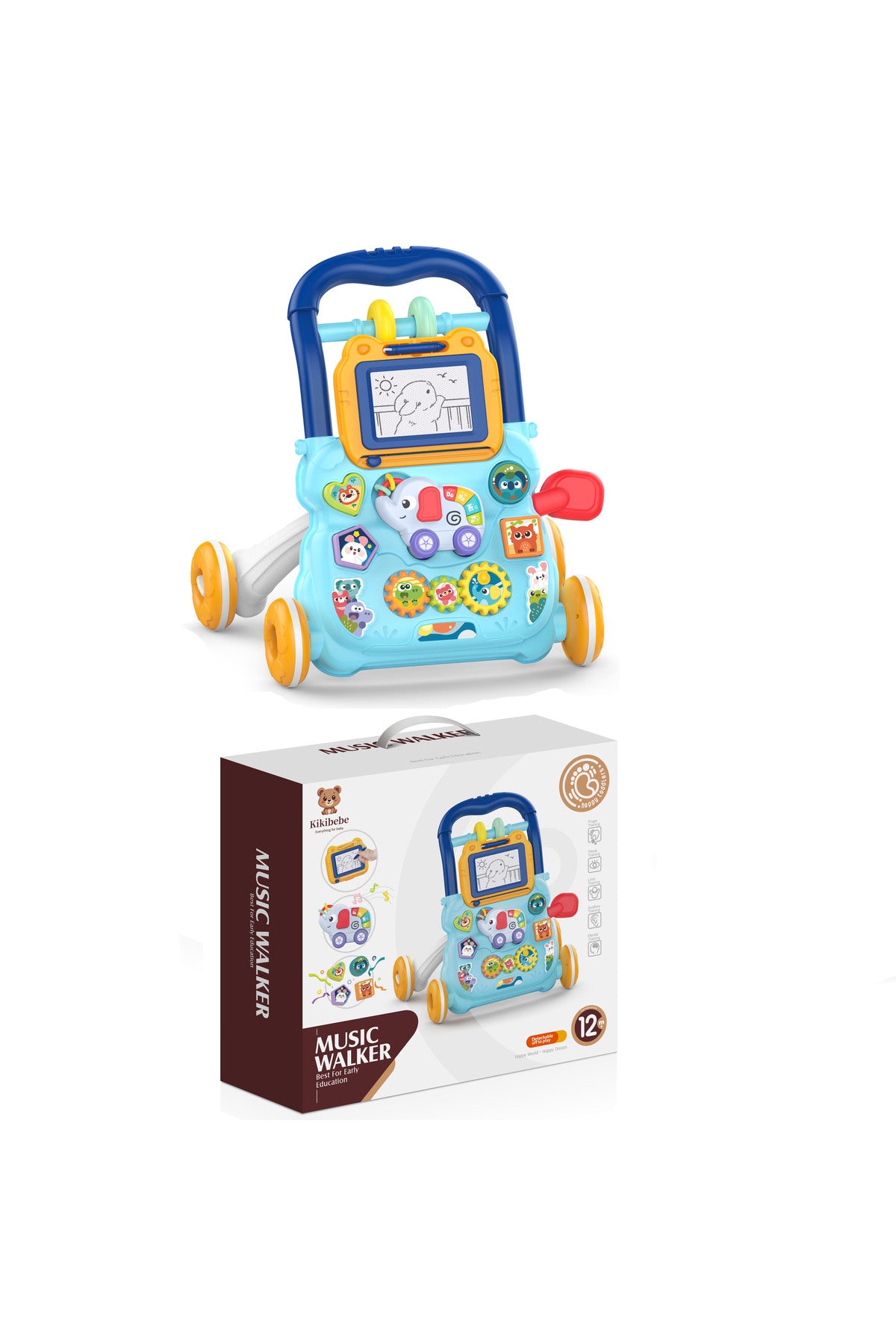 Kikibebe Baby Walker – For Ages 12 Months To 3 Years – Blue