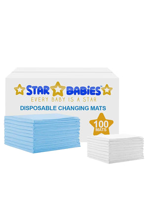 Star Babies - Disposable Changing Mat - Pink - 100pcs With Changing Mat - Lavender - 20pcs