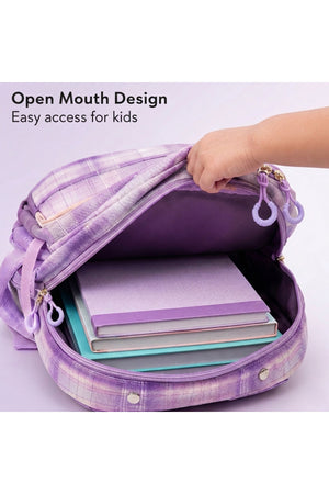 Cocobee 15-Inch Kids Backpack With Adjustable Straps & Side Bottle Pocket – Purple