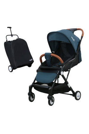 MOON Ritzi - Cabin Stroller - Black/Blue Dots