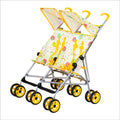 MOON Jet Plus Twin Buggy Lightweight Travel strollers -Umbrella Fold- up to 30Kg,6m+ - Yellow