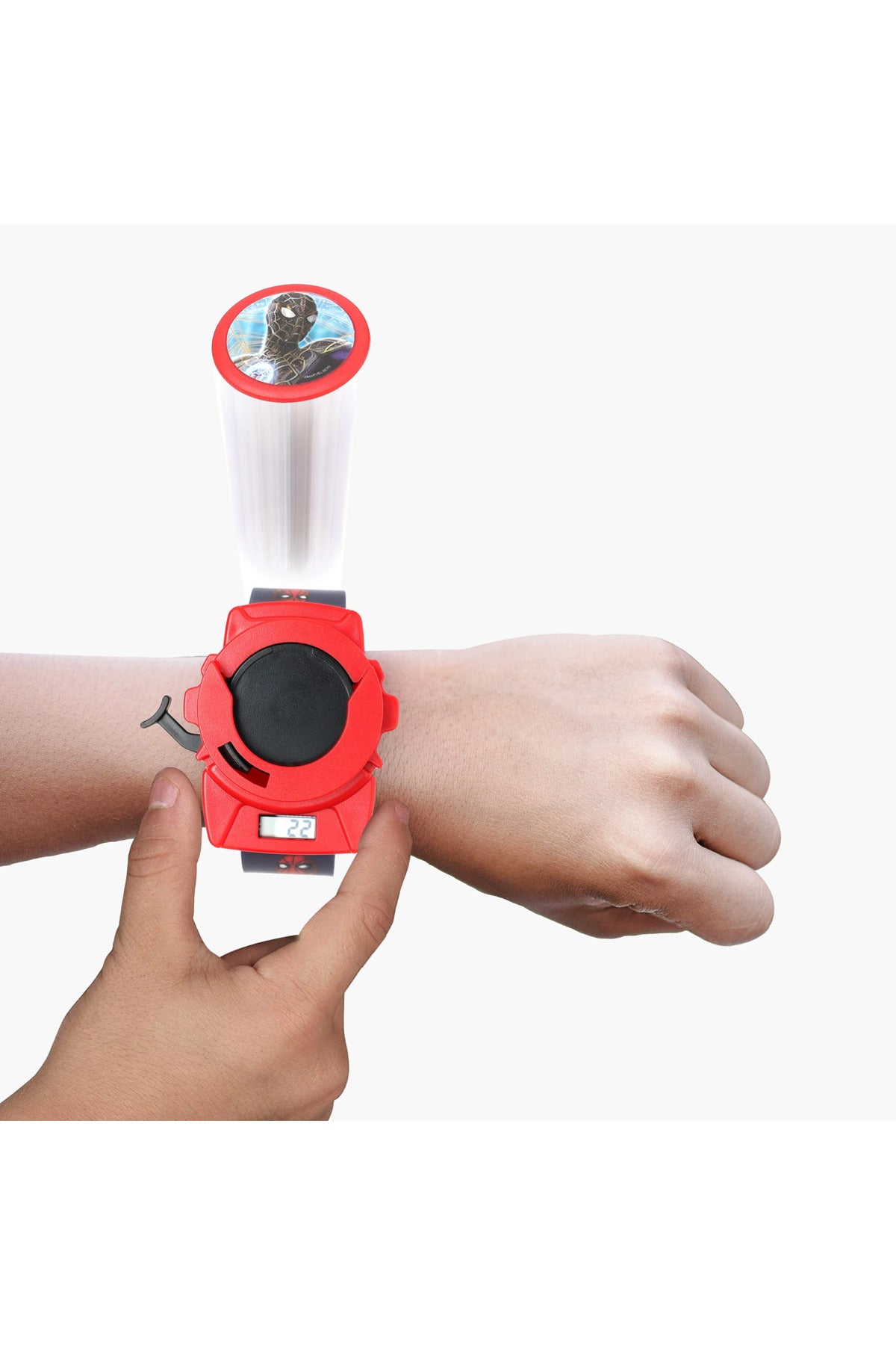 Marvel Spider-Man Disc Launcher Watch for Kids – Action Toy with Launching Discs-Multicolor