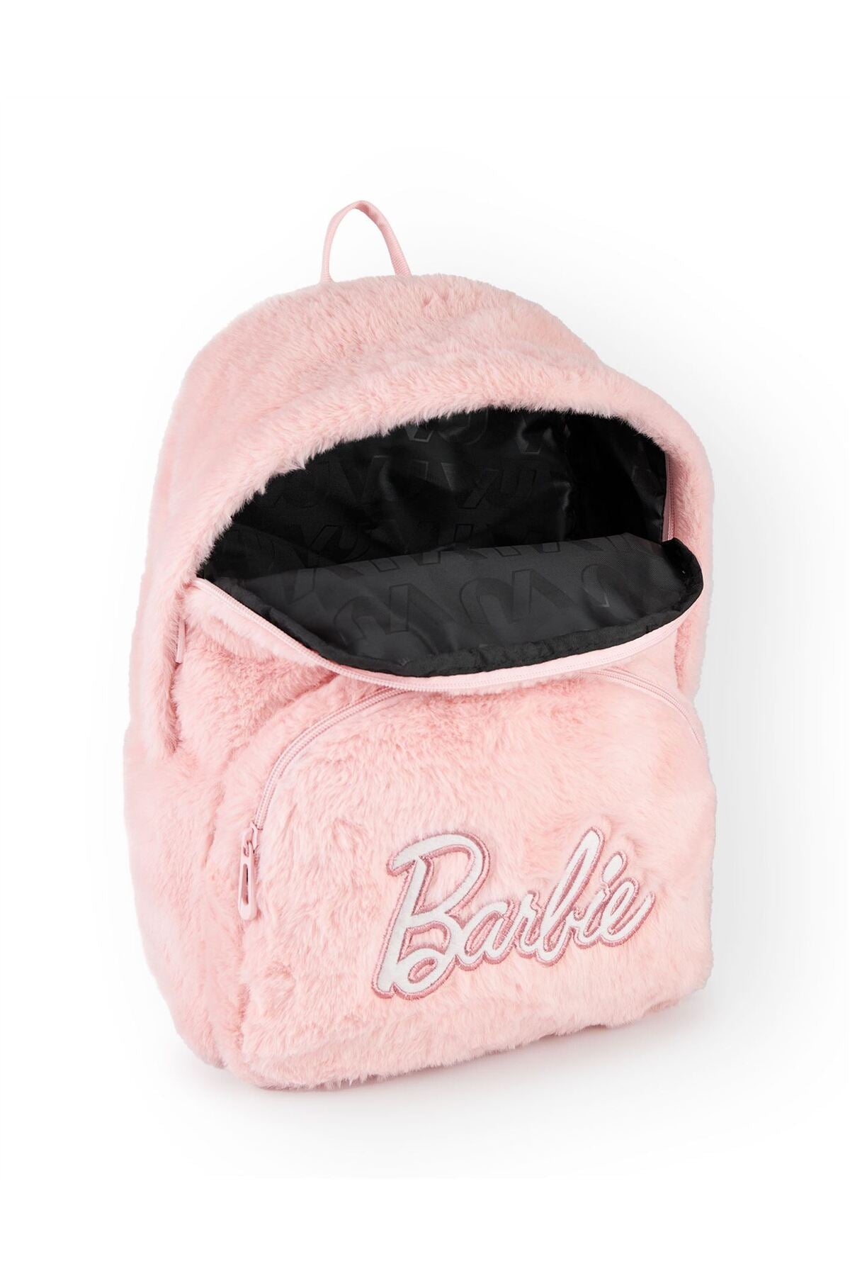 Barbie Girls Pink Furry Backpack / school bag