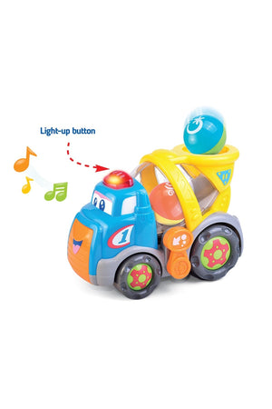 Little Learners Ball Tumblin' Mixer - Lights & Sounds Cement Truck, Tumbling Action, 2 Balls Included, 12M+