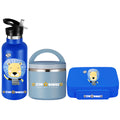 Star Babies Anti spill Brave lion Stainless Steel 500ml Water Bottles, with 5 Compartment Bento Lunch box and 500ml Stainless steel Food Jar