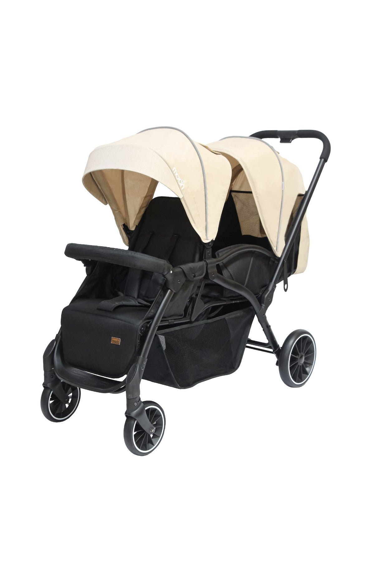 MOON Dois - Twin Stroller - Beige, Twin Baby Stroller Pram