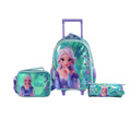 MOON  Elsa 3 in 1 Trolley Set  - (16-Inch) Premium Kids School Bag with Lunch Bag & Pencil Case
