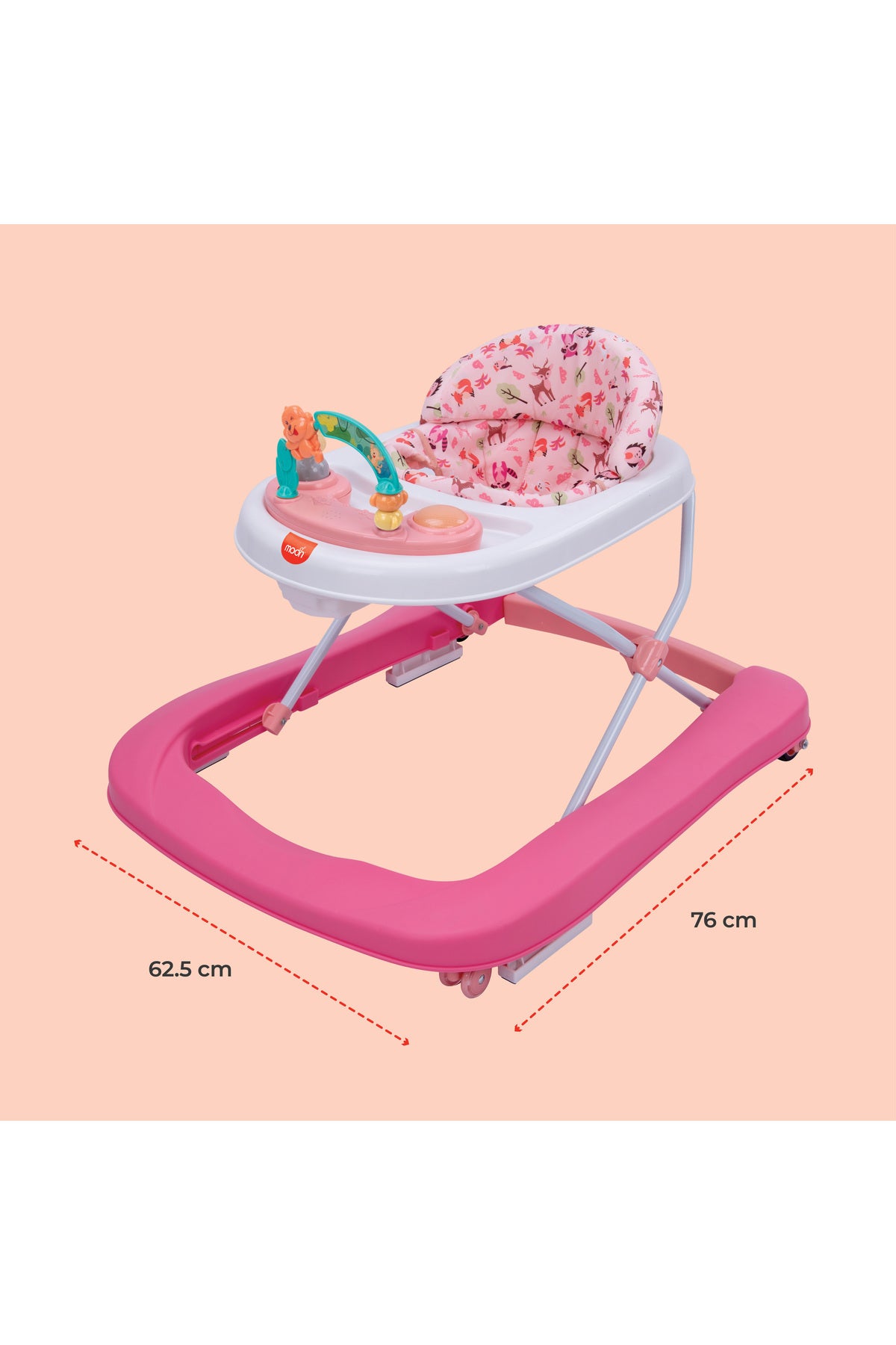 MOON stride Baby walker- Rose Pink