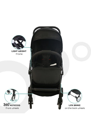 MOON Travel-Lite  - Cabin Stroller,Black