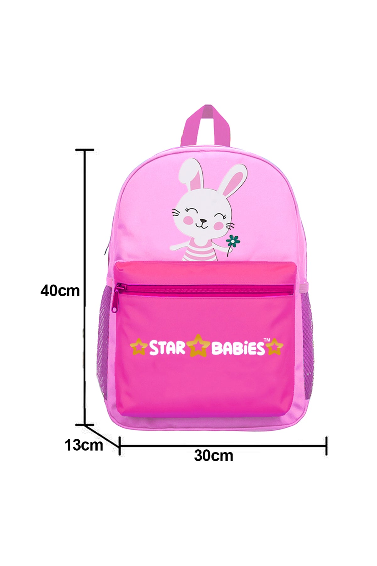 Star Babies 16-Inch Cute Rabbit Themed Children's Backpack with Adjustable Shoulder Strap for Hiking Large with Bento Lunch Box with 4 Compartments, BPA Free, Leak-Proof, Toddler-Friendly, 3 Years+ size,Pack of 2