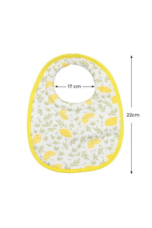 MOON Organic Baby Bibs 2 Pack -- Lemon & Melon Print