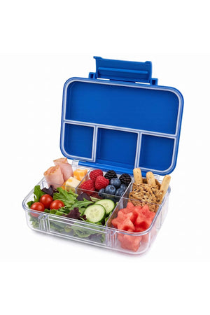 Cocobee-Tritan Bento Lunch Box, Bpa Free, 4 Compartments, Leakproof, Design – Blue