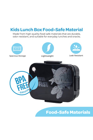 MOON Kids Lunch Box | PP + Stainless Steel Insulated Tiffin Box | Leak-Proof, BPA-Free, Durable School Lunch Box for Boys & Girls | Easy Open Clips | Food Safe Eco-Friendly Kids Meal Box