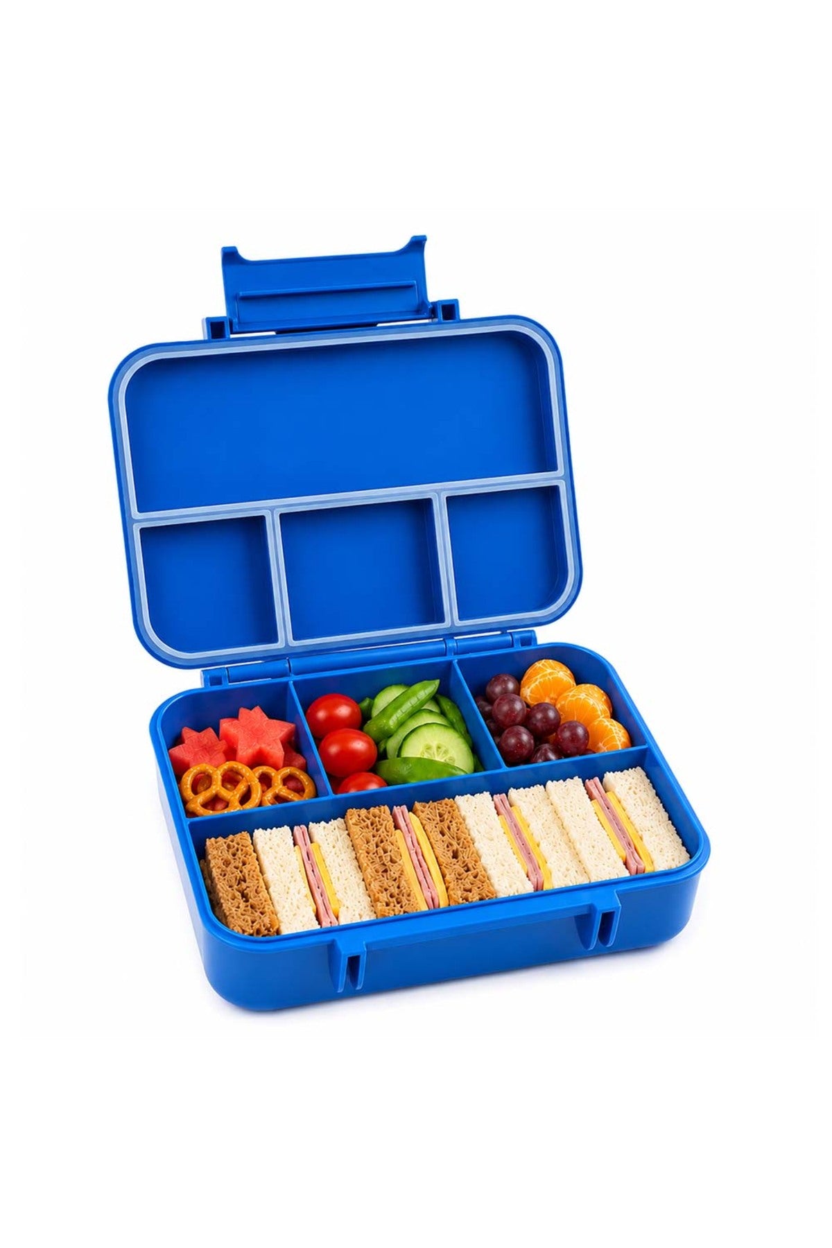Cocobee Tritan Bento Lunch Box – 4 Compartments, Leakproof & Bpa-Free, Blue