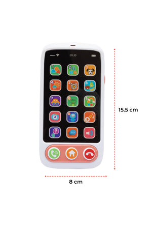 MOON A-Fone Educational and Musical Toy Electronic Touch Screen Mobile Phone Toys for Kids- 6m+-Pink