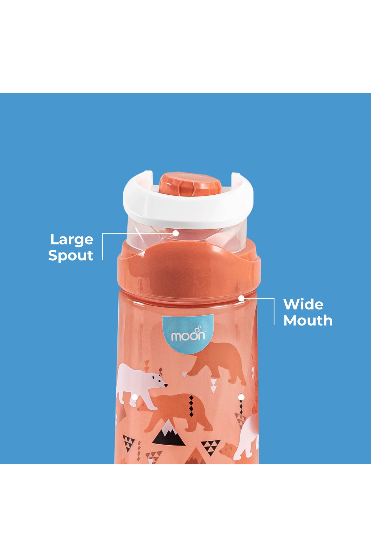 MOON Kids Water Bottle
79x79x232mm
735ml / 25oz-Red