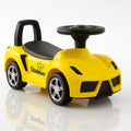 StarMarz Yellow Sports Ride-On Car – Foot-to-Floor Baby Push Car with Steering Wheel, Backrest & Smooth Wheels – Indoor/Outdoor Toddler Ride-On Toy (1–4 Years) – Yellow Edition