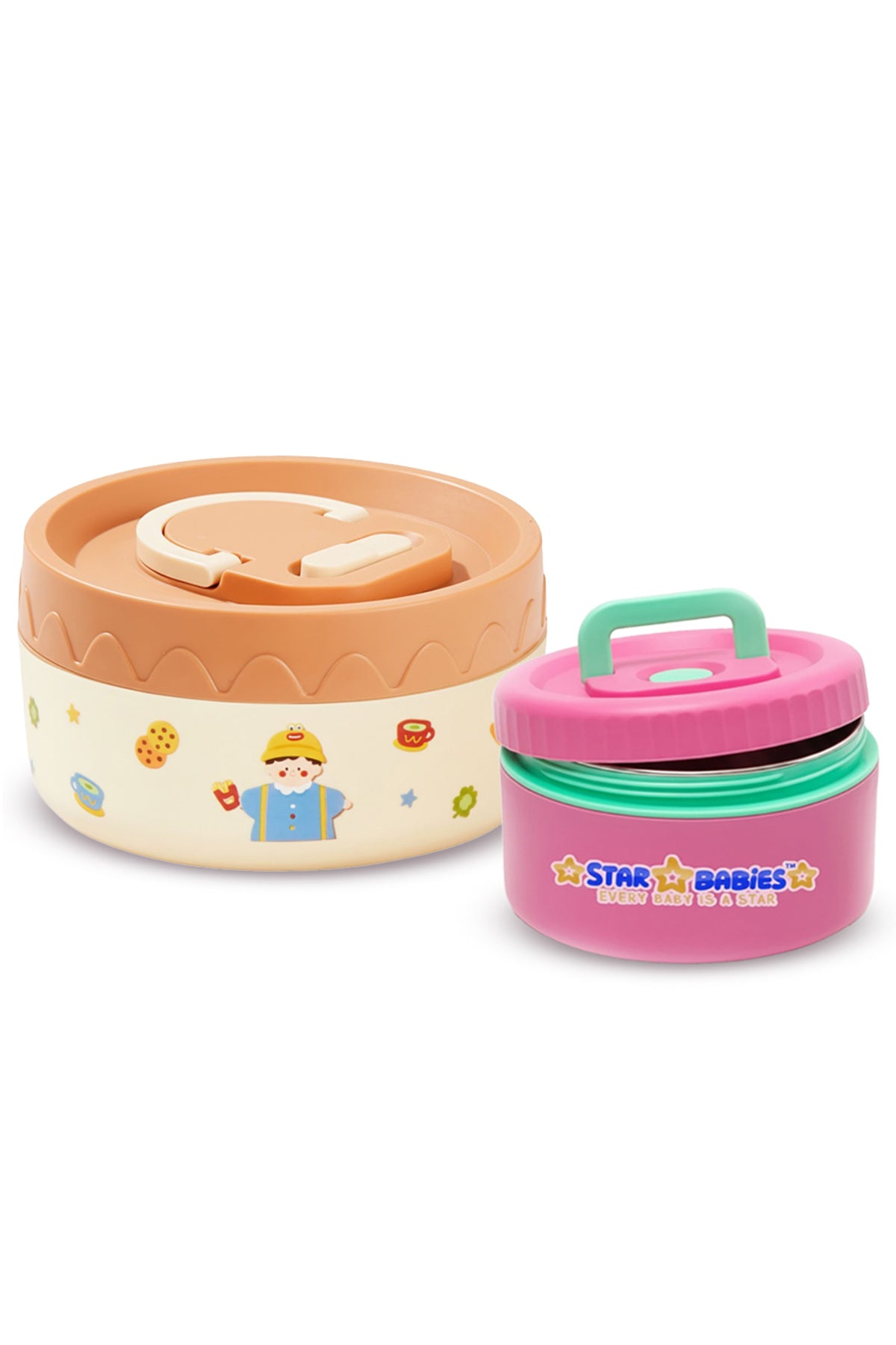 Star Babies - Stainless Steel Mnii lunch box/ food jar combo for food/soup /salad