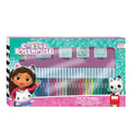 Gabby’s Dollhouse 36 Piece Art Set – 36 Felt Tip Pens, 3 Stamps, 1 Ink Pad & 1 Coloring Book | Kids Stationery & Craft Kit for Drawing, Coloring & Creative Play