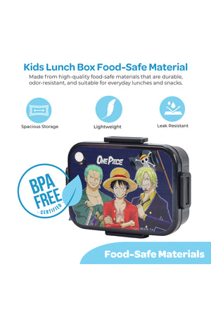 MOON Kids Lunch Box | PP + Stainless Steel Insulated Tiffin Box | Leak-Proof, BPA-Free, Durable School Lunch Box for Boys & Girls | Easy Open Clips | Food Safe Eco-Friendly Kids Meal Box