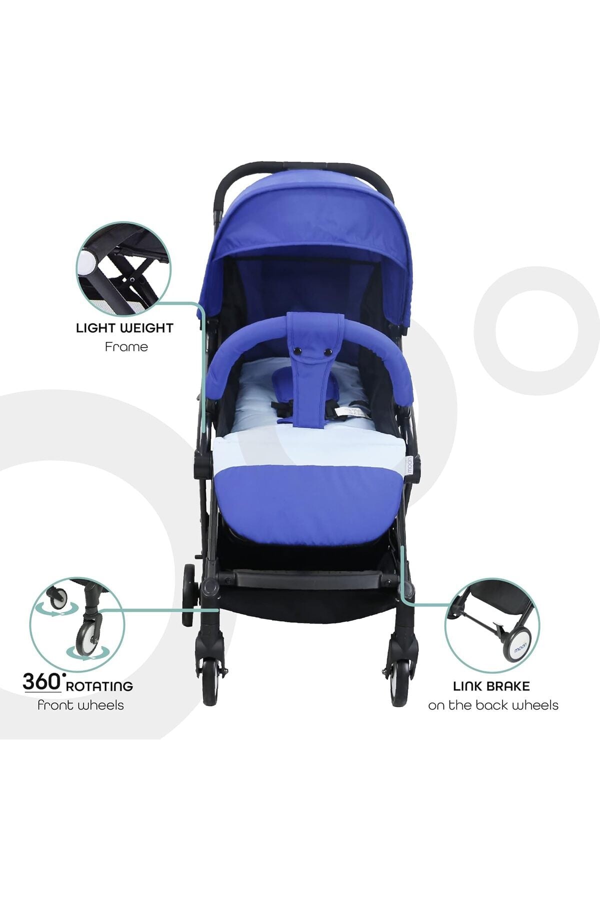 MOON Travel-Lite  - Cabin Stroller,Royal blue